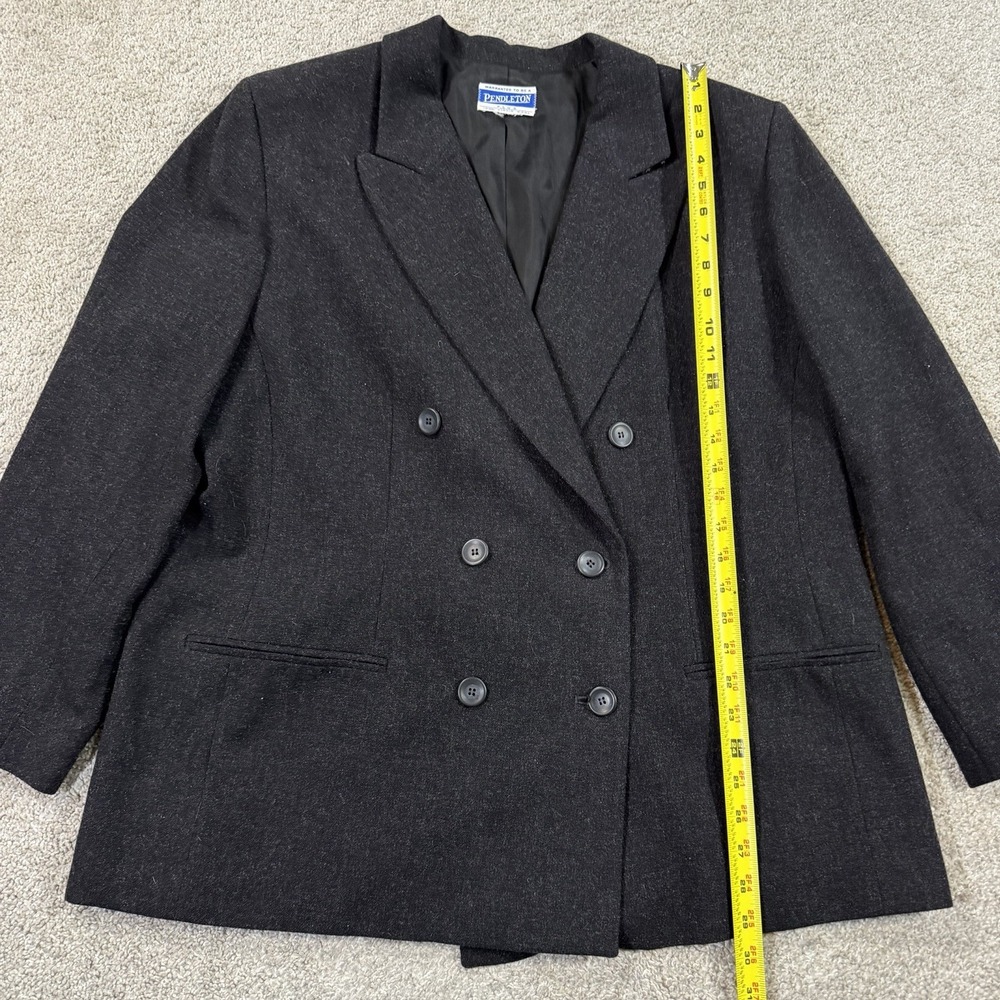 Pendleton L Double Breasted Wool Blazer Lined Str… - image 4